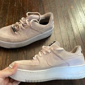 Blush Pink Nike Air Force 1’s Sneakers